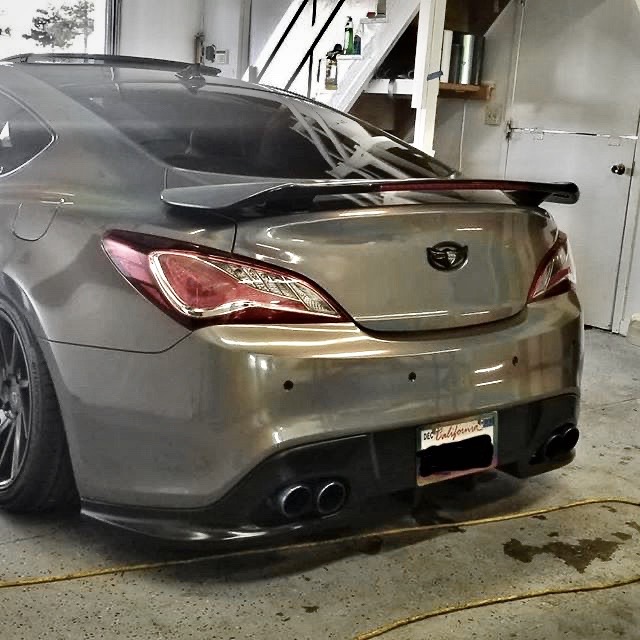 Gray Hyundai Genesis coupe with window tint