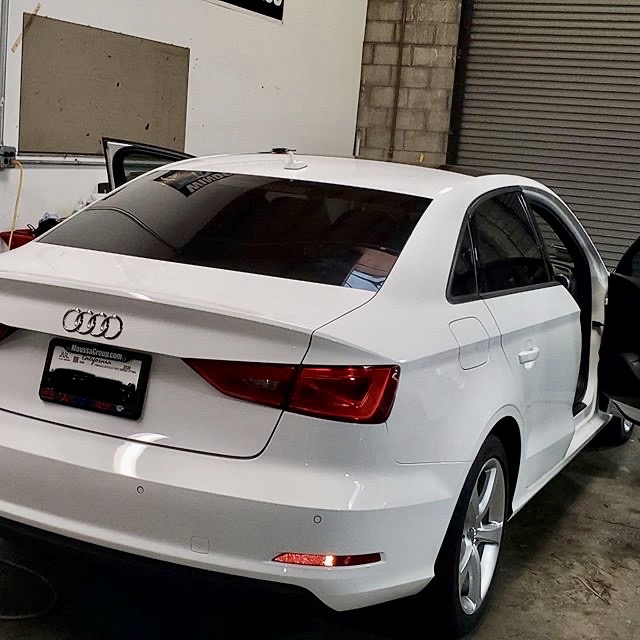 tinted white audi