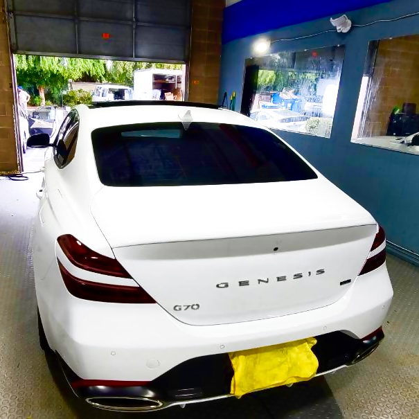 White dodge viper with windows tinted